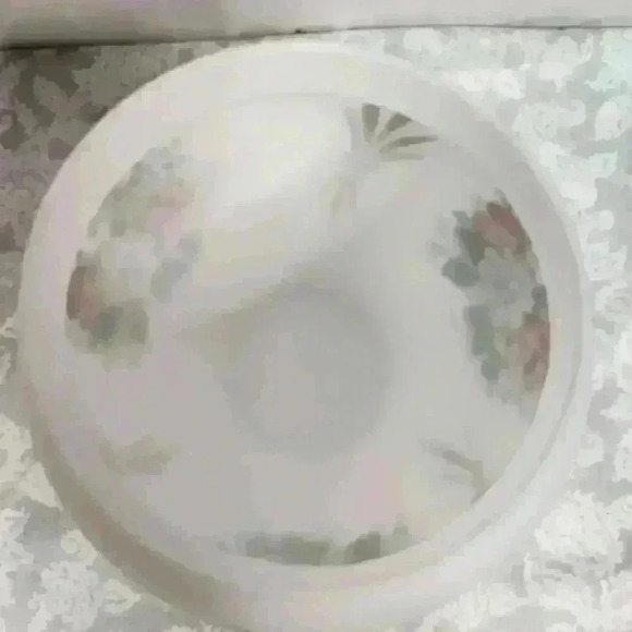 Norleans Floral Apothecary Jar white satin vintage jar with lid - Picture 4 of 6